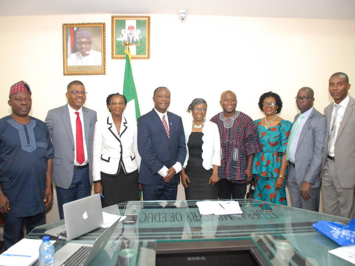 The IEPA delegation with Permanent Secretary and other Senior officials of the Ministry in Abuja